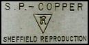 R, triangle, SP Copper, Sheffield Reproduction