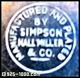 Manufactured and Plated by Simpson, Hall, Miller & Co.